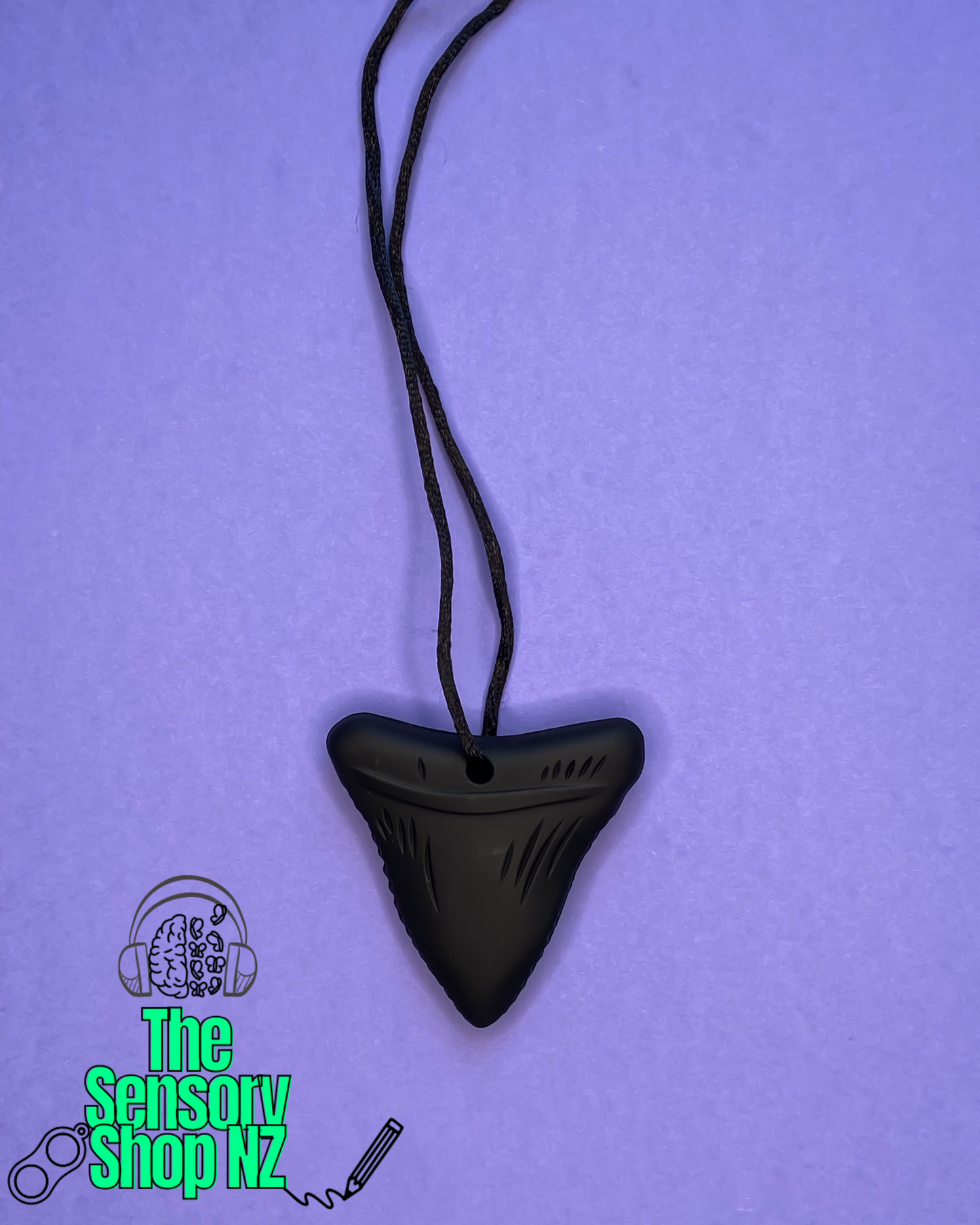 🦈 Black Shark Tooth Chewable Sensory Necklace
