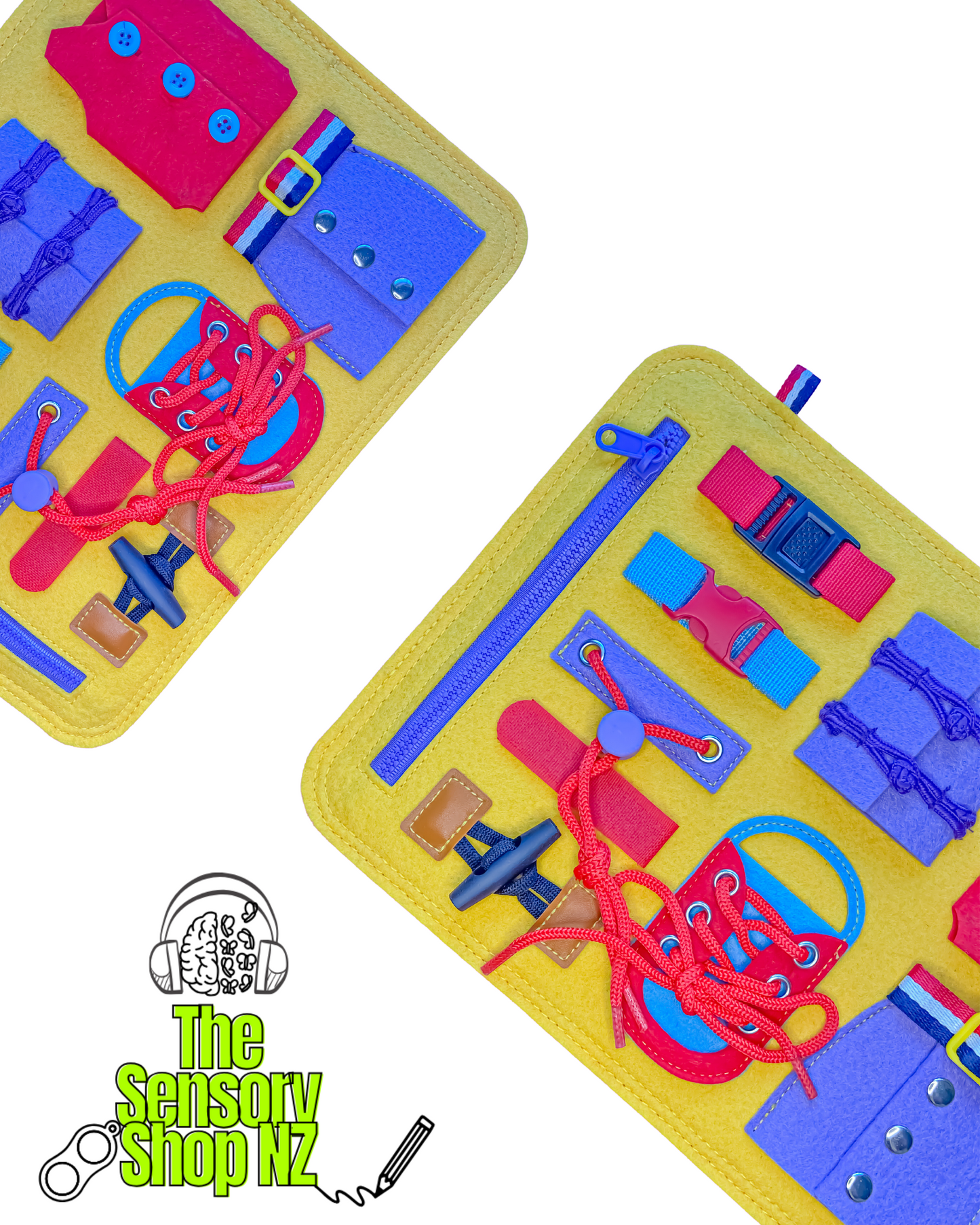 Life Skills Learning Board: Button & Buckle Bus π