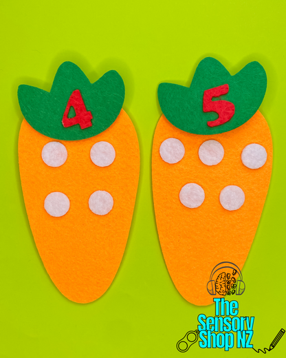 Counting Carrots 1-10 - Felt counting set