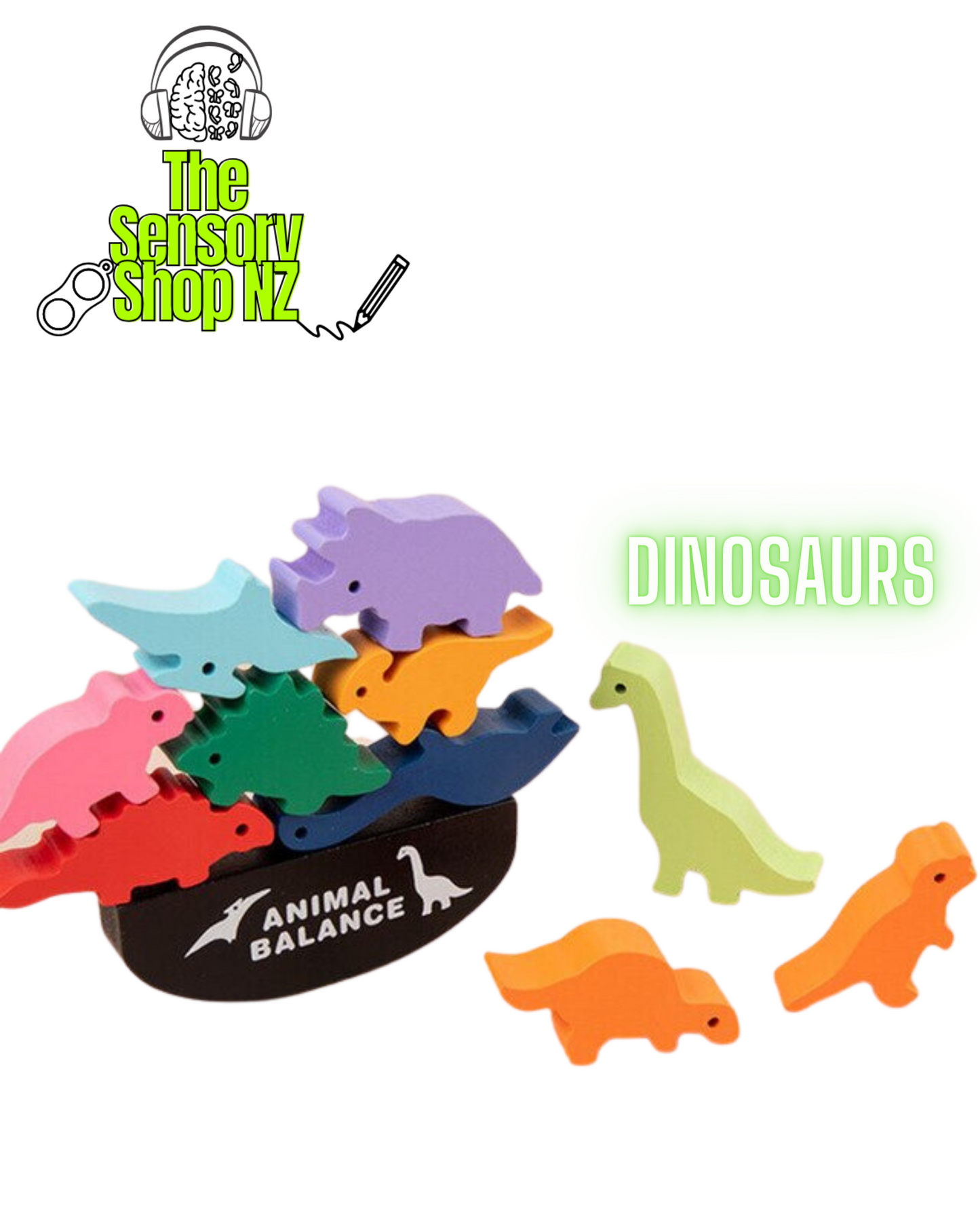 🦁🦕🐠 Wooden Animal Stacking Game - Fun Learning Toy