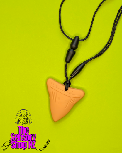 🦈 Tan Shark Tooth Chewable Sensory Necklace