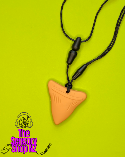 🦈 Tan Shark Tooth Chewable Sensory Necklace