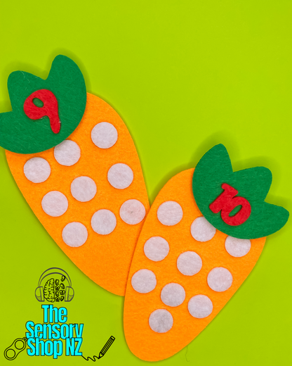 Counting Carrots 1-10 - Felt counting set