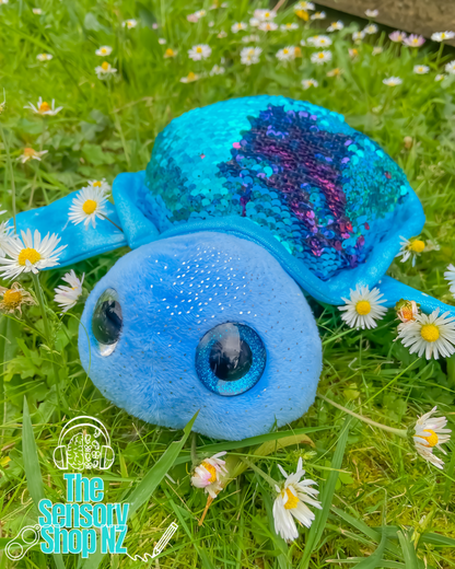 TranquilTurtle Sequin Flip Sensory Pillow + Bonus gift