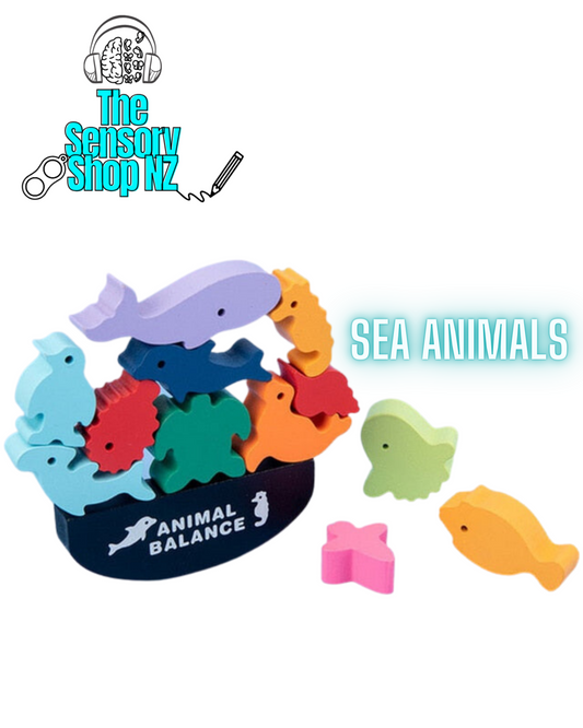 🦁🦕🐠 Wooden Animal Stacking Game - Fun Learning Toy