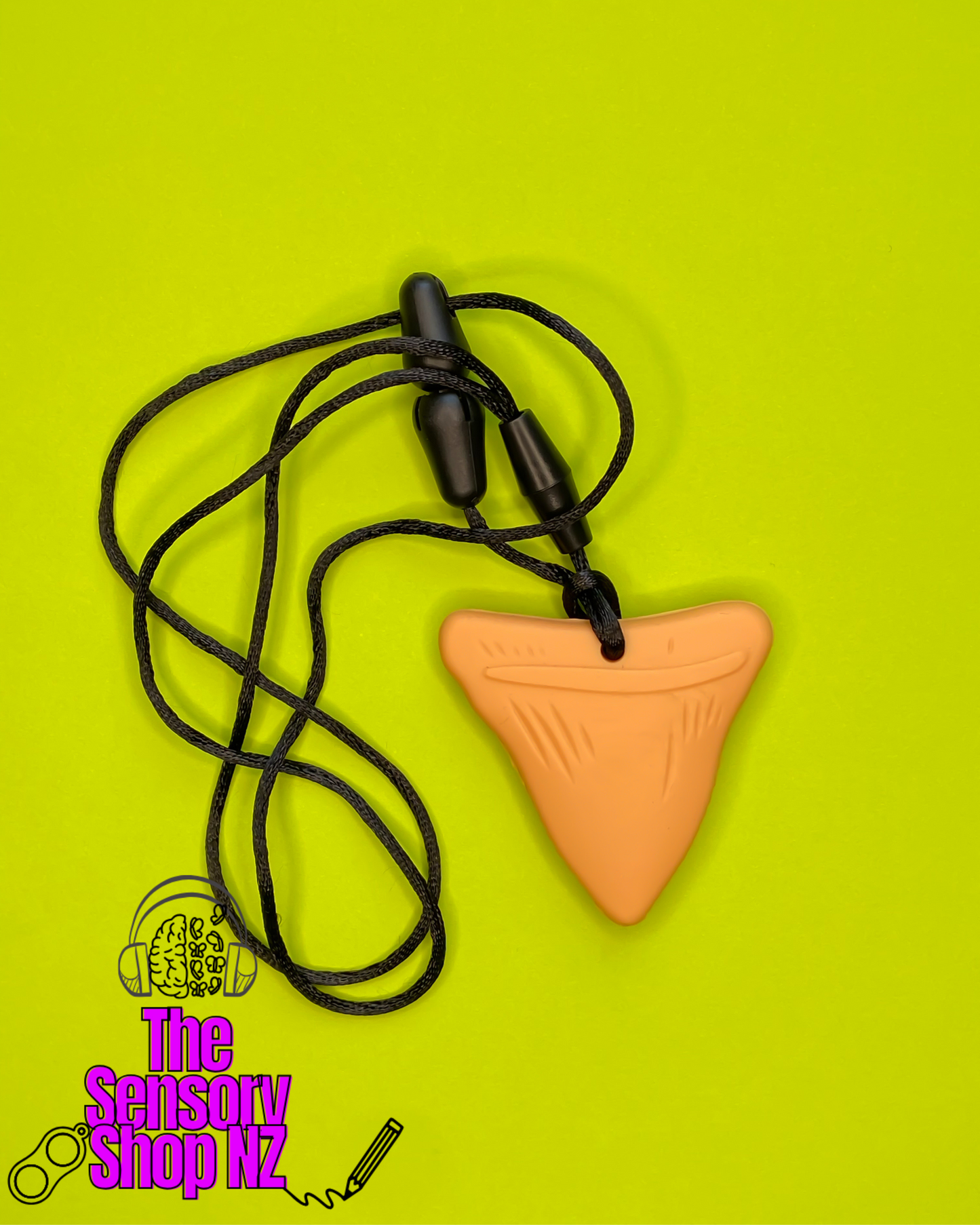 🦈 Tan Shark Tooth Chewable Sensory Necklace