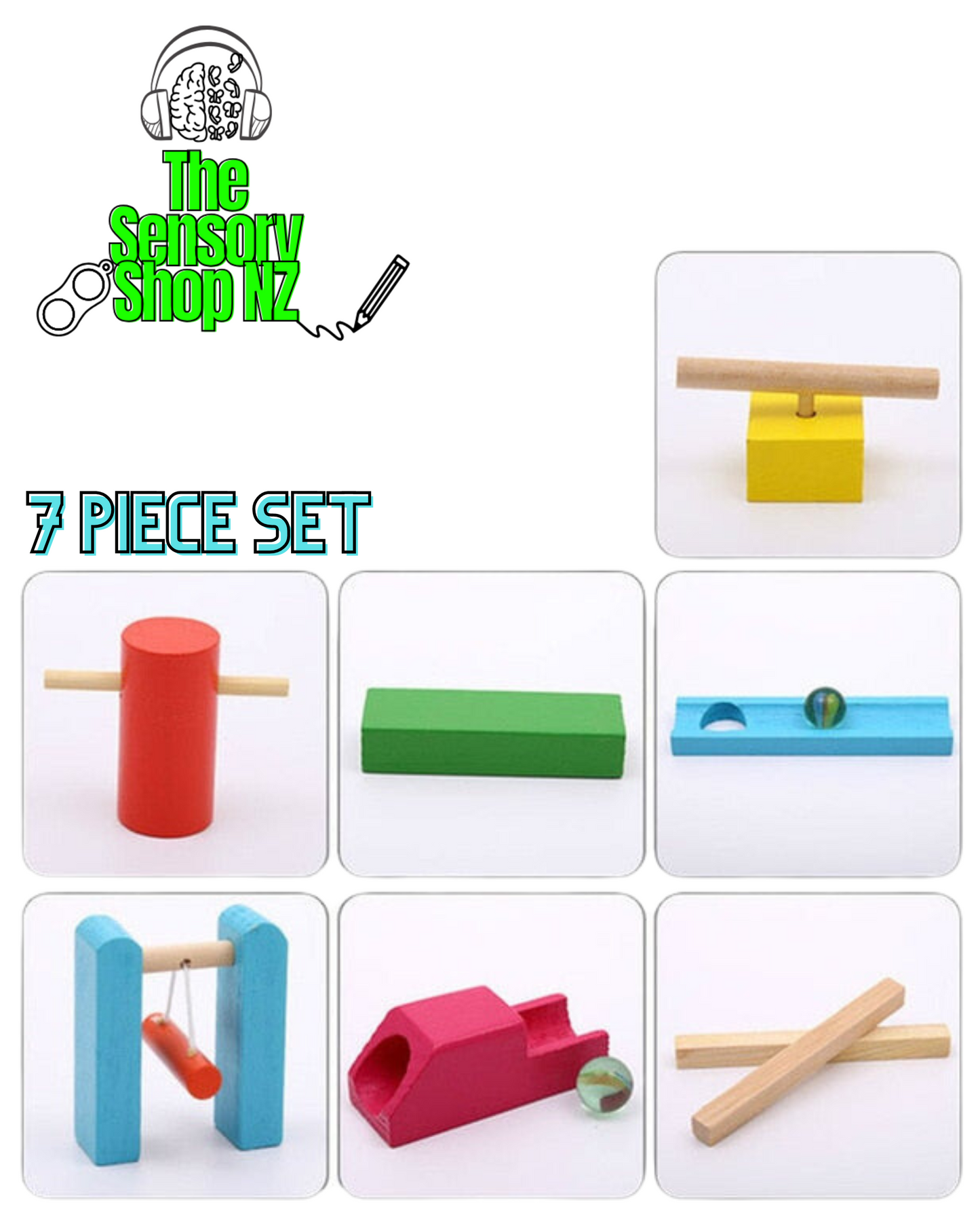 Rainbow Cascade - Wooden Domino Set