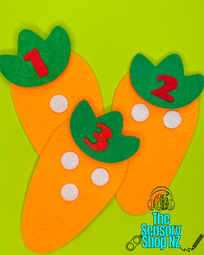 Counting Carrots 1-10 - Felt counting set