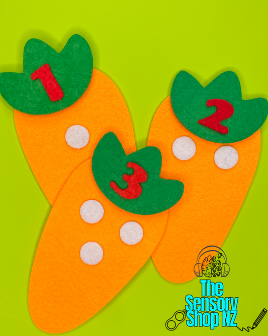 Counting Carrots 1-10 - Felt counting set