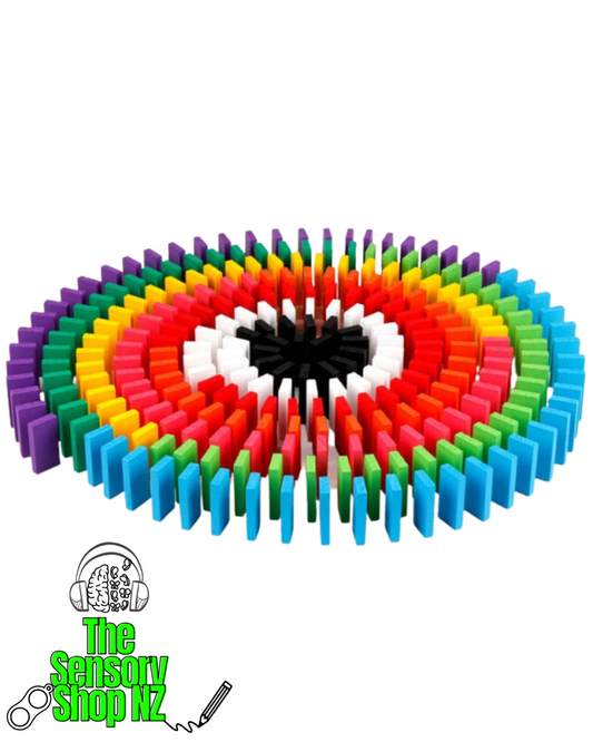 Rainbow Cascade - Wooden Domino Set