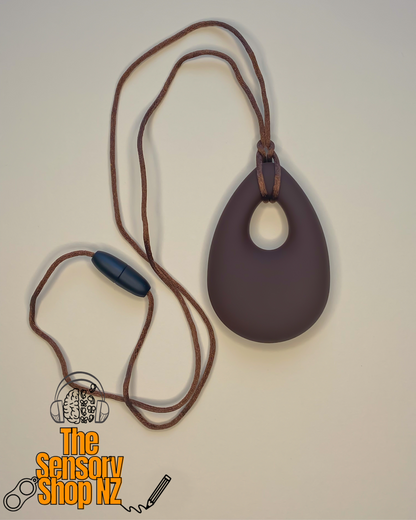 Brown Tear Drop Chewable Sensory Necklace