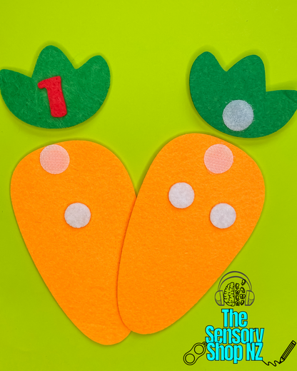 Counting Carrots 1-10 - Felt counting set
