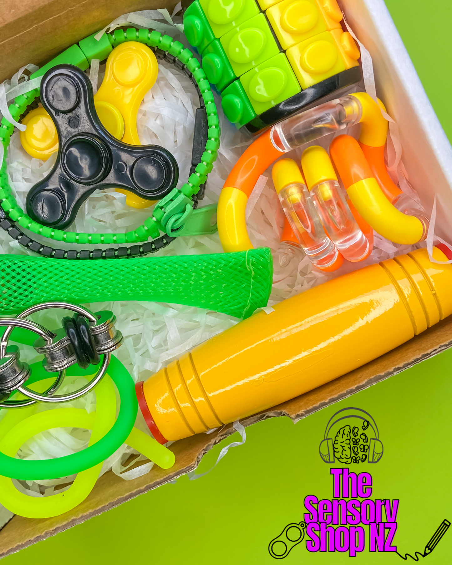 🌈 Zesty Lime Fidget Pack (12 Pieces)