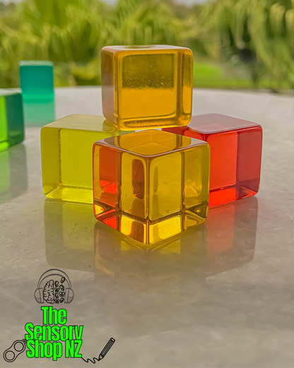 🌈🔍 Transparent Sensory Rainbow Building Blocks - Count & Stack!