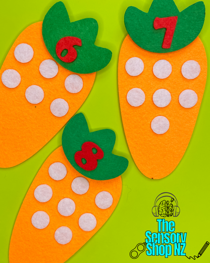 Counting Carrots 1-10 - Felt counting set